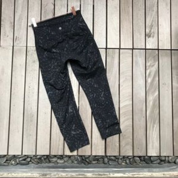 LULULEMON Charcoal Cropped High Waisted Leggings - Picture 3 of 5